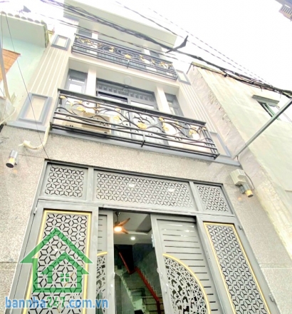 CHỈ 7,6 TỶ – NHÀ ĐẸP HẺM 4M – LẠC LONG QUÂN – LÝ THƯỜNG KIỆT – TÂN BÌNH- DT: 49,5m² - 6PN, 7WC - DT: 49,5m² (4,5 x 11m)  – Kết cấu BTCT 3 tầng gồm 6PN, 7WC