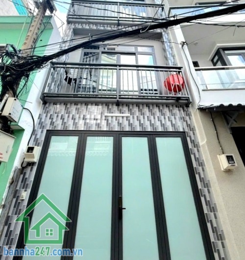 CHỈ 6,9 TỶ – NHÀ 3 TẦNG – 5PN 6WC – HẺM 5M – GẦN NGÃ TƯ BẢY HIỀN – P.8, TÂN BÌNH DT: 3.65 nở hậu 3.95, dài 14m (44.6m² CN đủ)  Kết cấu: 1 trệt 2 lầu – 5PN, 6WC