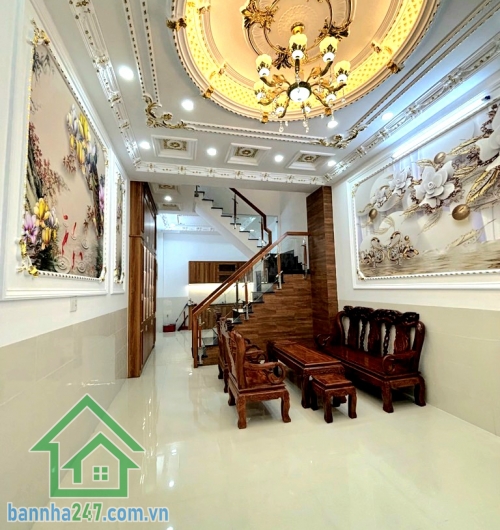CHỈ 6,6 TỶ – NHÀ MỚI 4 TẦNG – NGAY NGÃ TƯ BỐN XÃ – GIÁP TÂN PHÚ- HẺM XE HƠI 4,5M – XÁCH VALI VÀO Ở NGAY - 4PN - 3WC Diện tích: 48m² (4m x 12m) 
