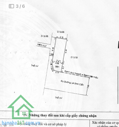 SIÊU PHẨM LÔ GÓC - chợ Lê Đình Cẩn - Khu Tên Lửa – 51m² – GIÁ CHỈ 3.4 TỶ  DT: 4 x 13m (sổ vuông vức, lô góc 2 mặt thoáng)  Hiện trạng: Nhà cấp 4, 1PN, bếp, Nhà cấp 4, 1PN, bếp, 1 WC – tiện xây mới hoặc sửa chữa theo nhu cầu. 